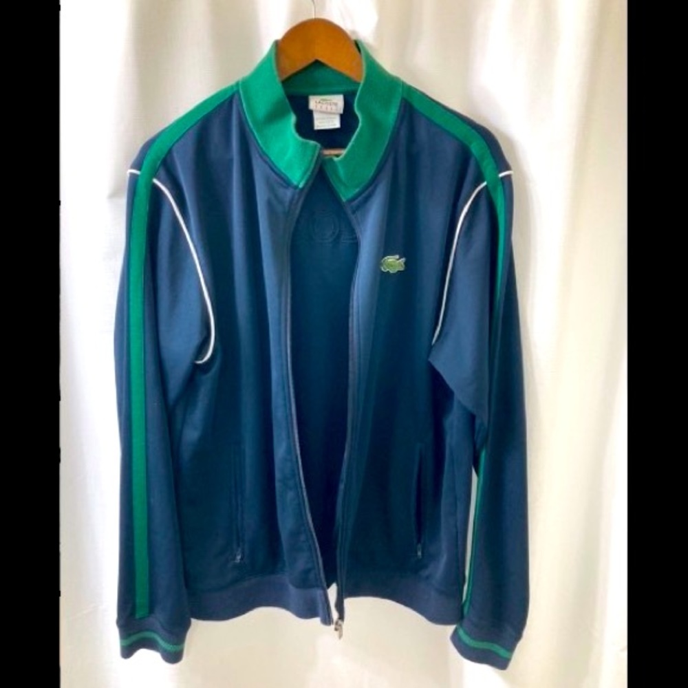 Mens Lacoste (Lg-Sz6) *Great Condition* Full Zip Stitch Print Sweater.